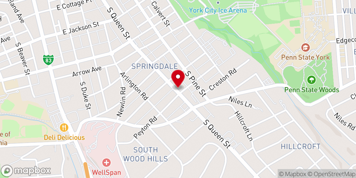 Map showing location of Ascension Greek Orthodox Church