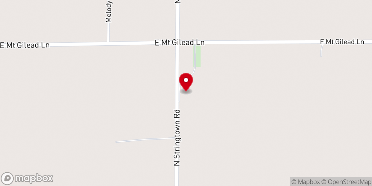 Map showing location of St. Joseph Catholic Church of Stringtown