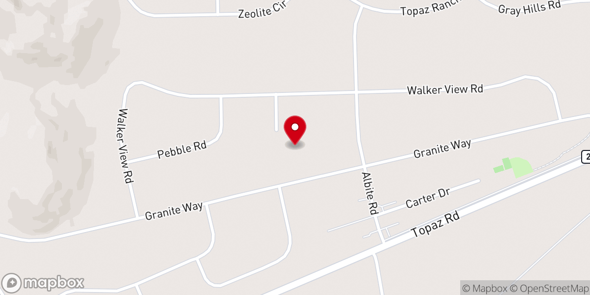 Map showing location of First Baptist Church of Topaz