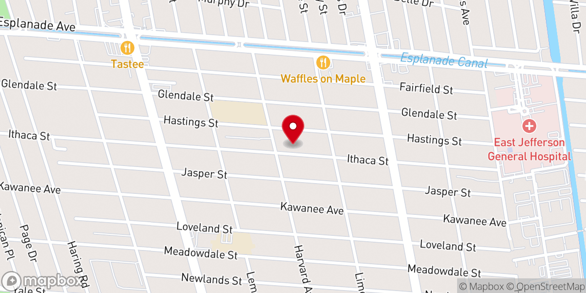 Map showing location of Crescent City Baptist School