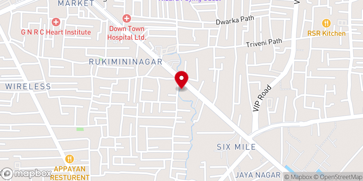Map showing location of Parish Community Hall, Catholic Church, Rukminigaon