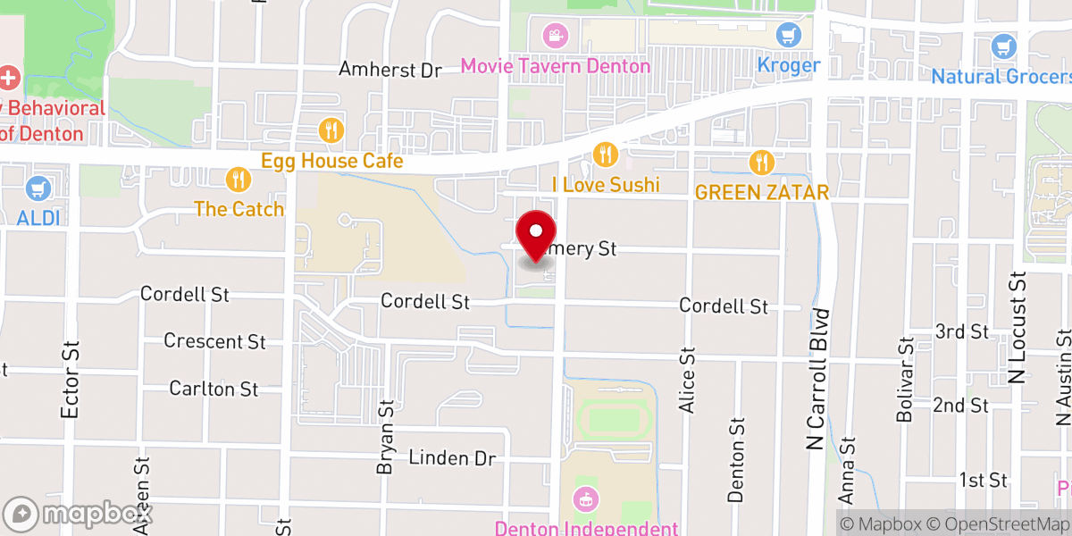 Map showing location of First Christian Church