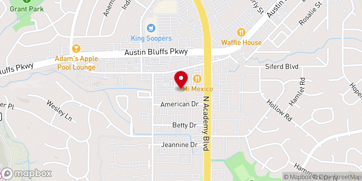 Map showing location of Vanguard Church - Central