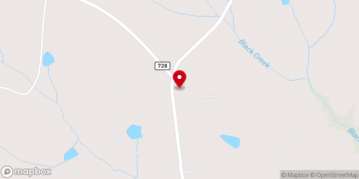 Map showing location of Union Chapel Baptist Church
