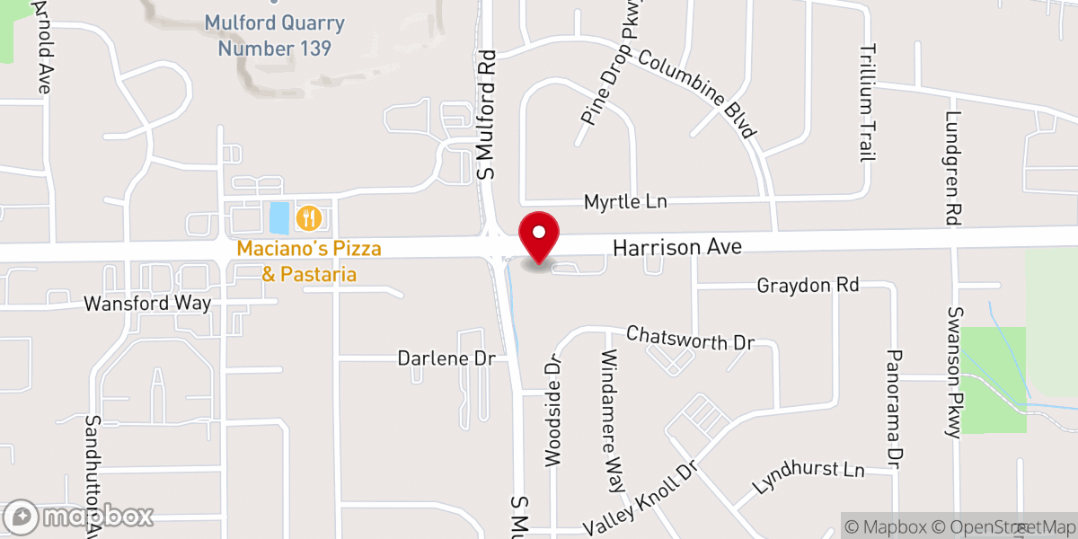 Map showing location of Faith Wesleyan Church