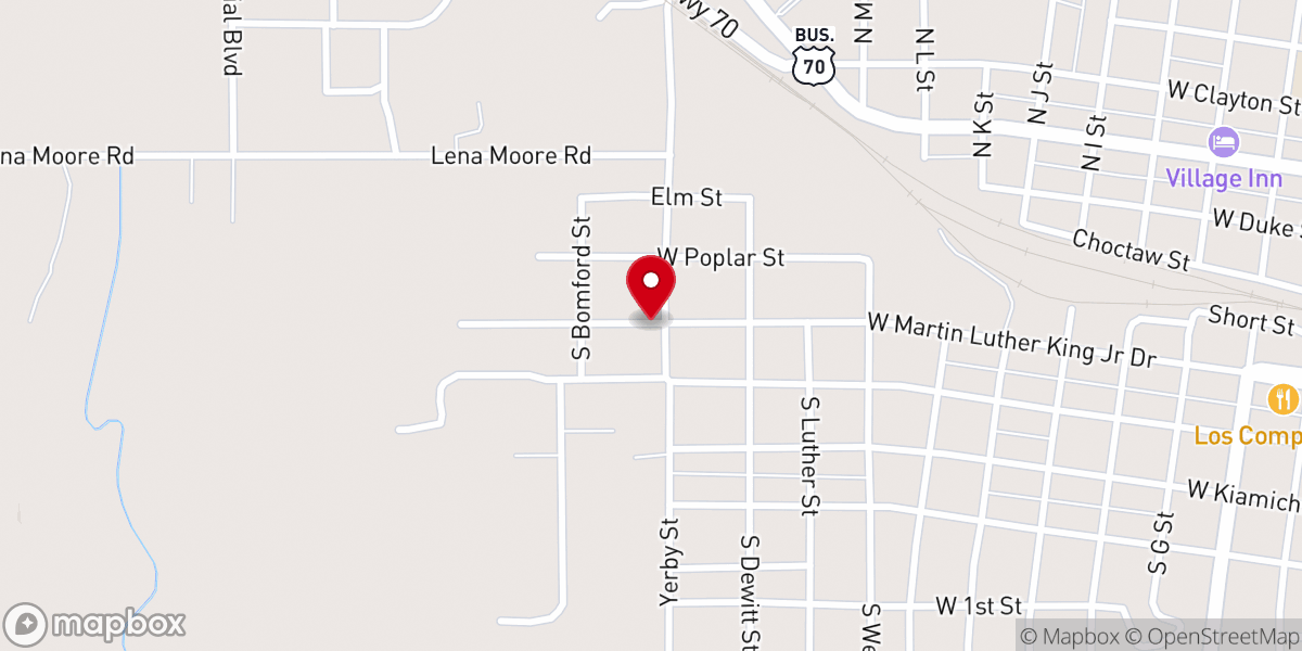 Map showing location of Mt Calvary Baptist Church