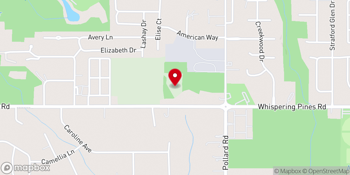 Map showing location of Living Water Christian Center