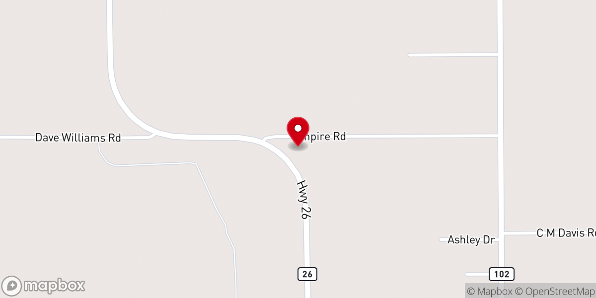 Map showing location of New Faith Tabernacle