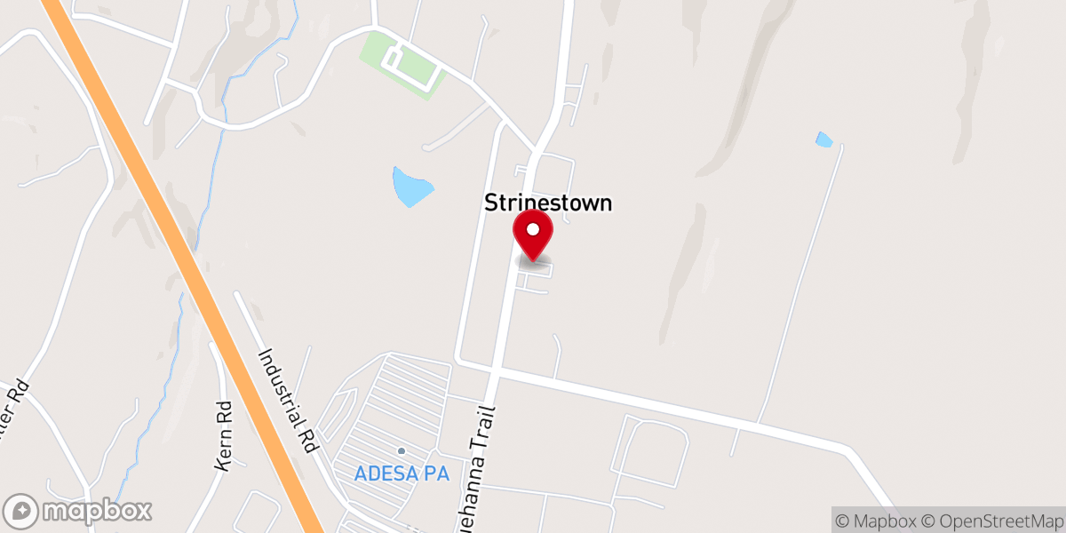 Map showing location of Strinestown United Brethren Church