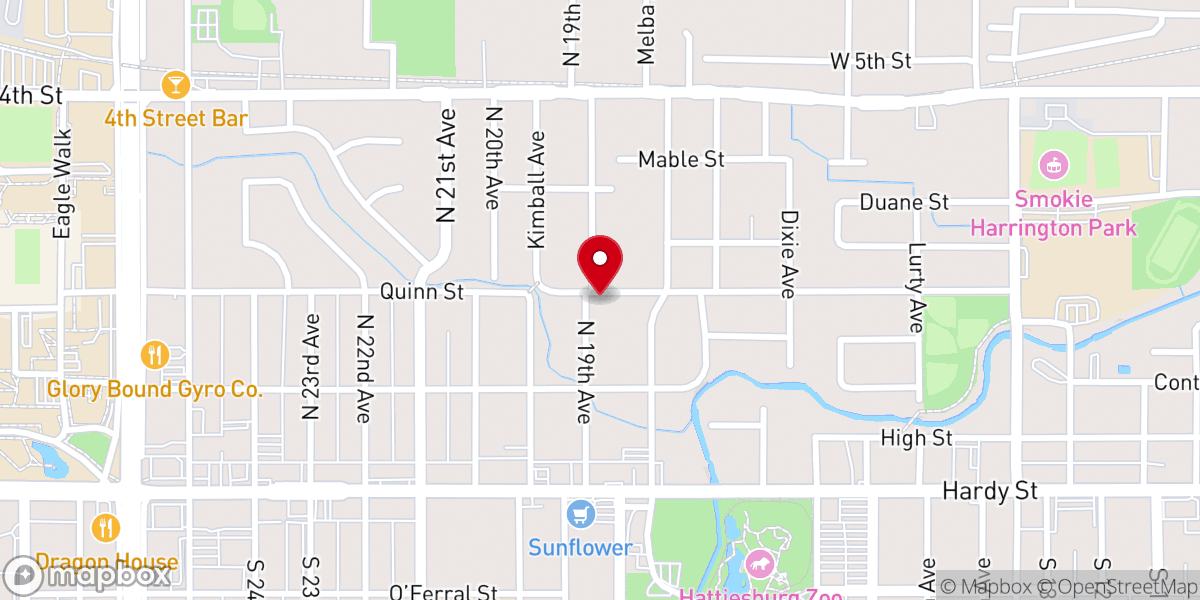 Map showing location of Wesley Southern Methodist Church