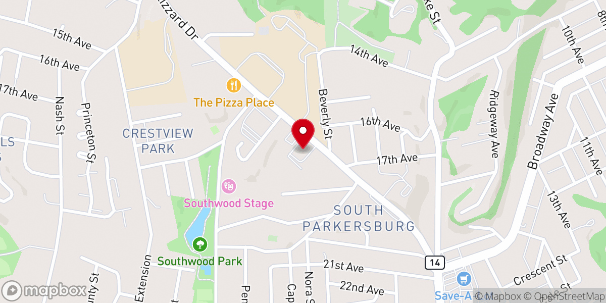Map showing location of Grace Brethren Church