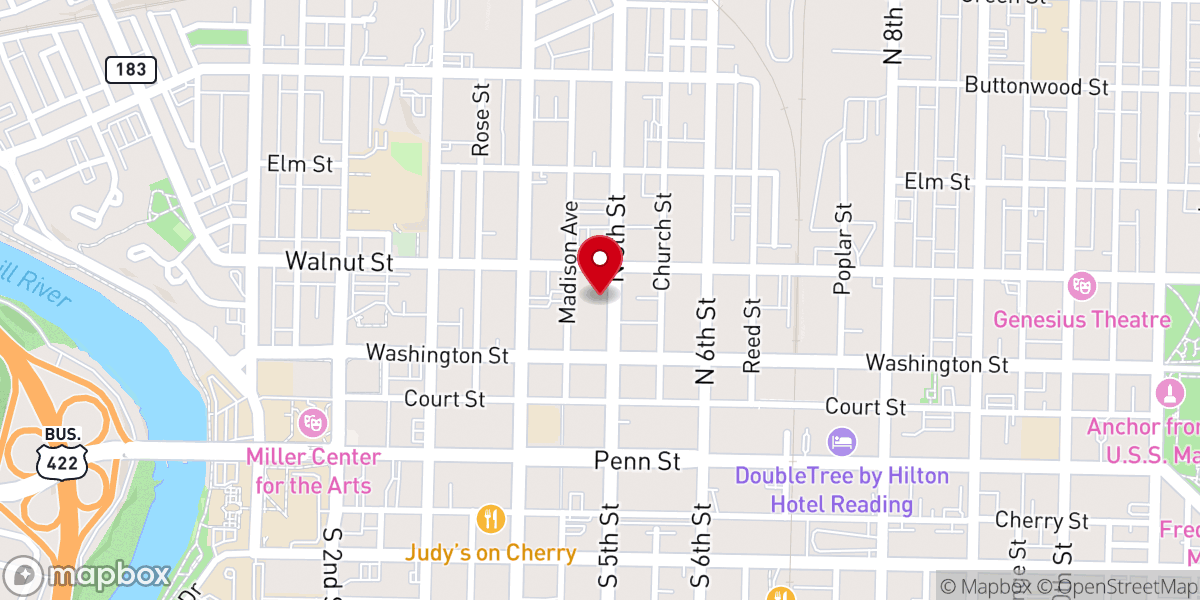 Map showing location of Hope of the Nations Christian Center