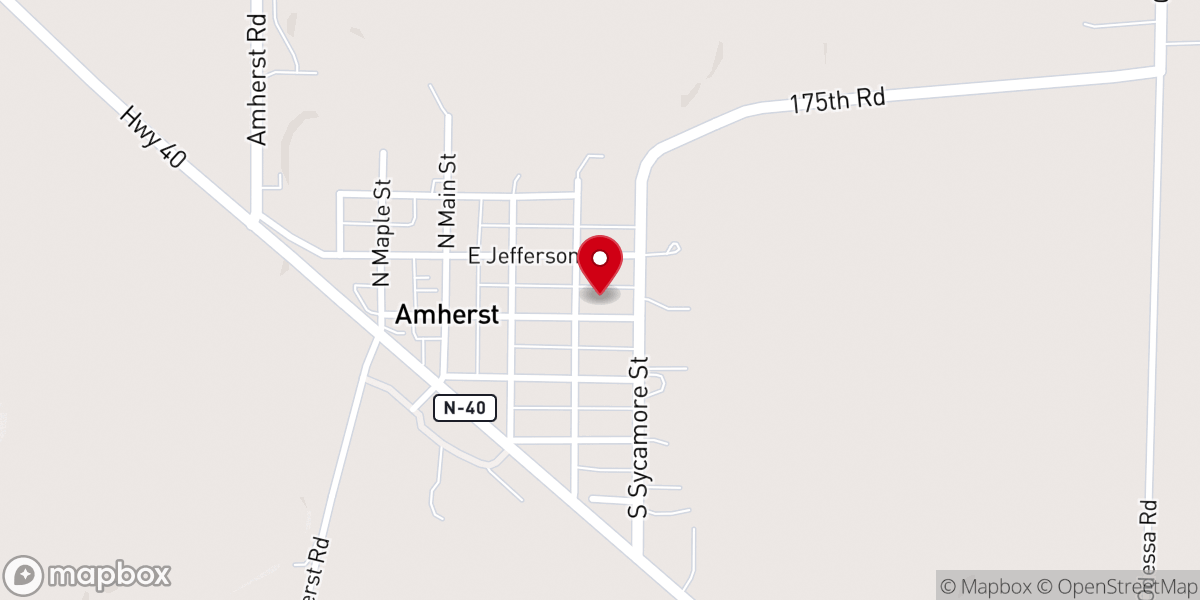Map showing location of Trinity Lutheran Church