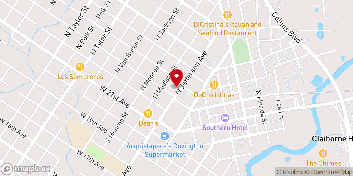 Map showing location of Greater Covington Center