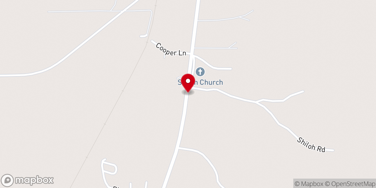 Map showing location of Shiloh Community Restoration Foundation