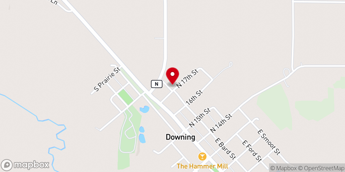 Map showing location of Potters House Mennonite Chapel