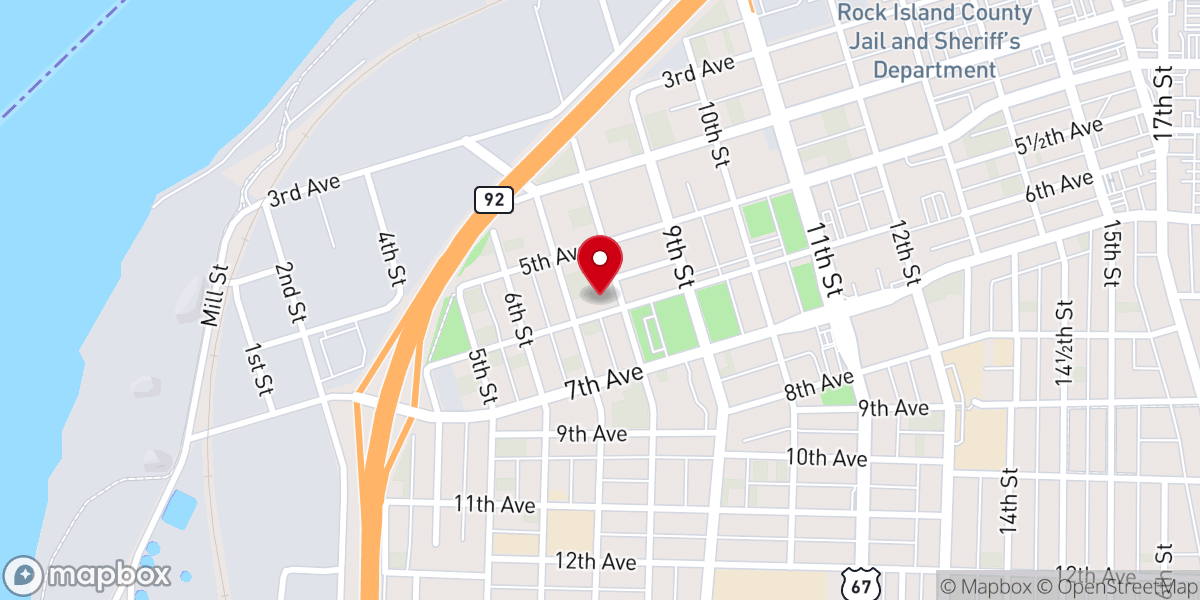 Map showing location of Derrick's Temple Church Of God In Christ