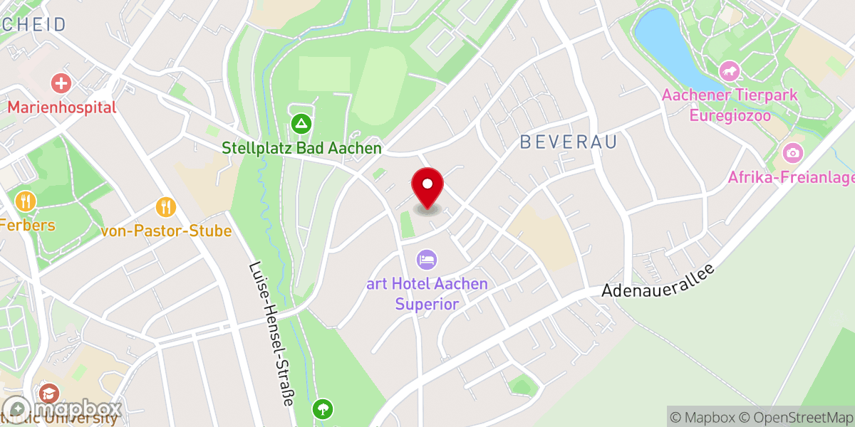 Map showing location of Gemeindezentrum St. Aposteln der Pfarre St. Gregor von Burtscheid