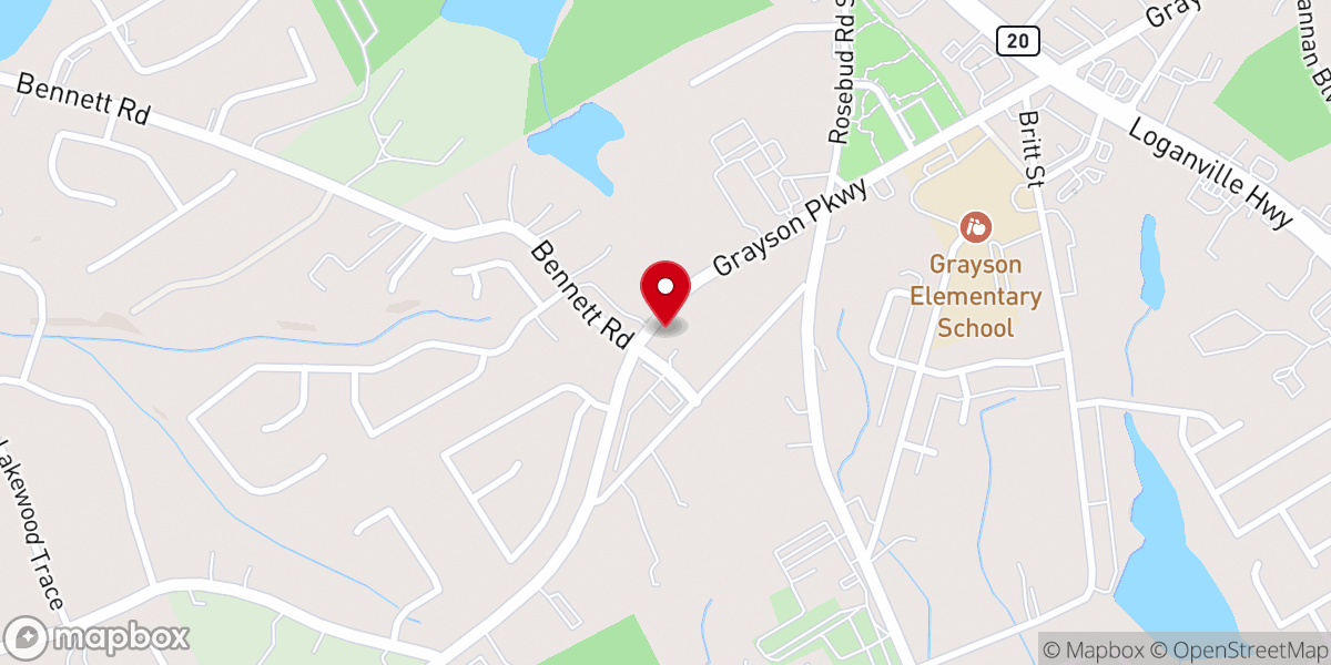 Map showing location of Grayson United Methodist Church Foundation Inc