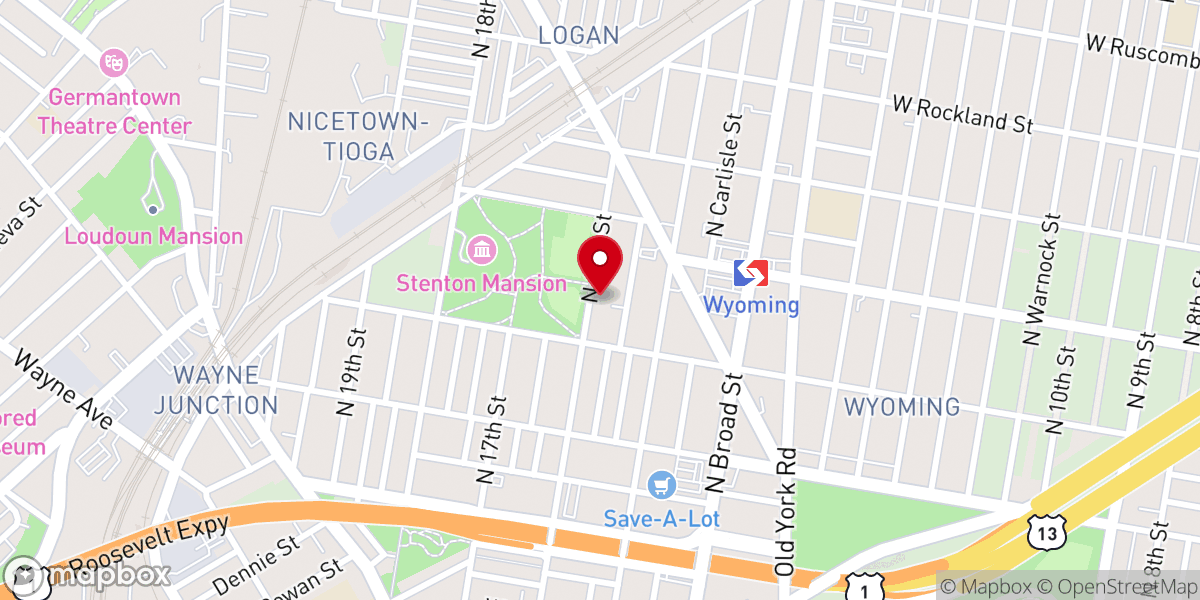 Map showing location of Macedonia Memorial Baptist Church