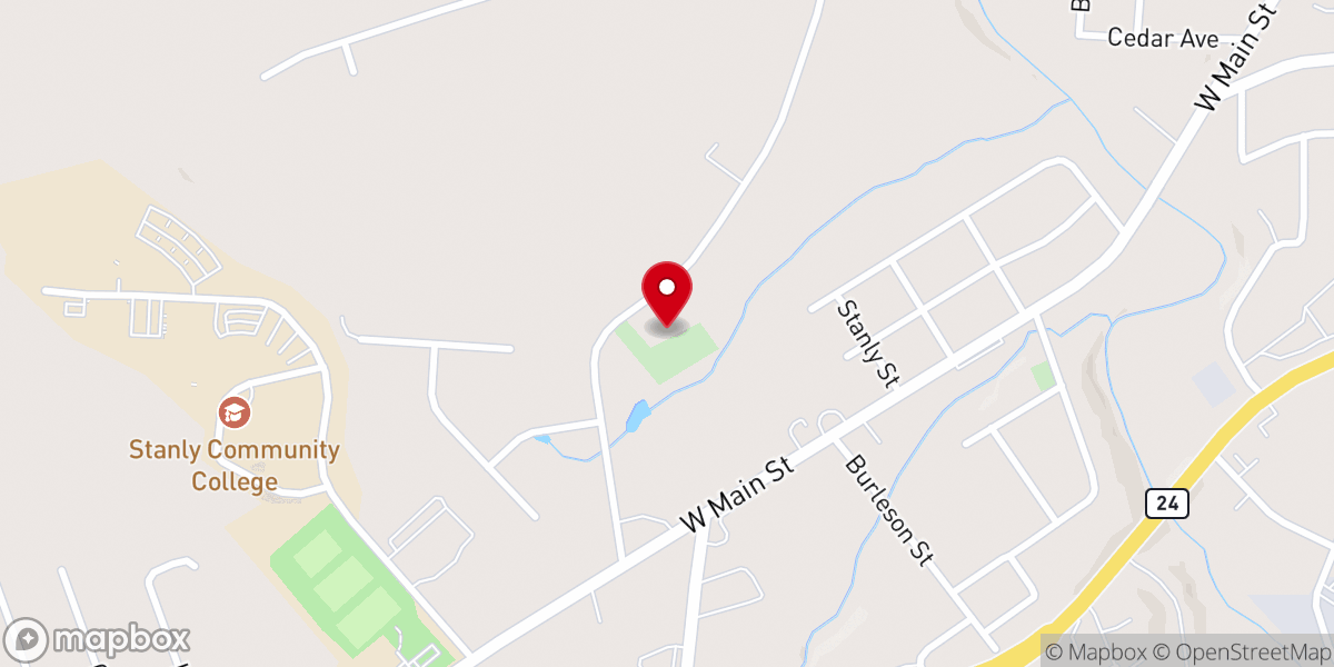 Map showing location of Poplins Grove Church