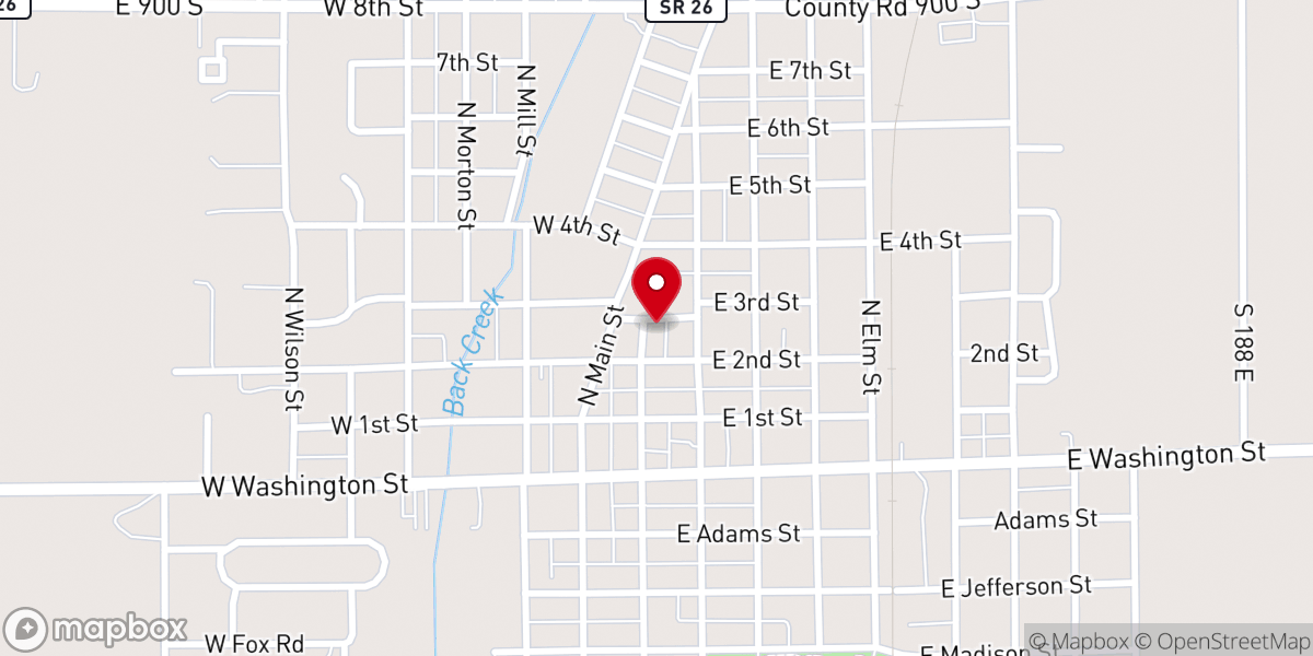 Map showing location of Fairmount Wesleyan Church