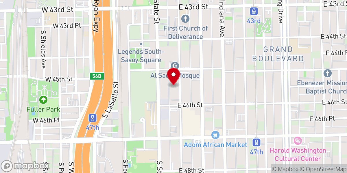 Map showing location of St. Paul Church of God in Christ