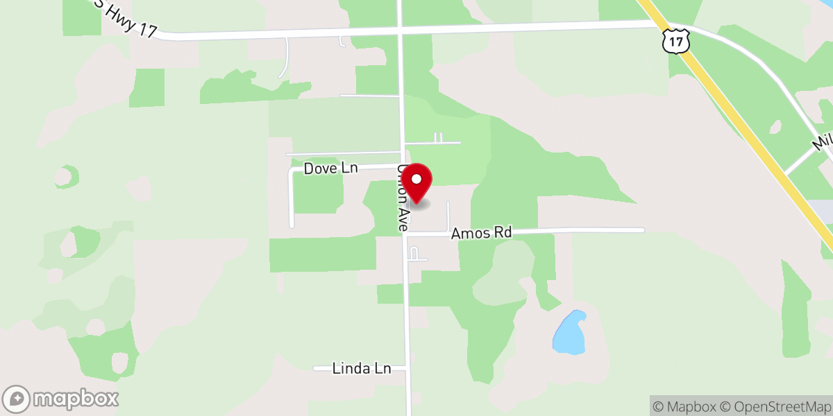 Map showing location of South Putnam Church Inc