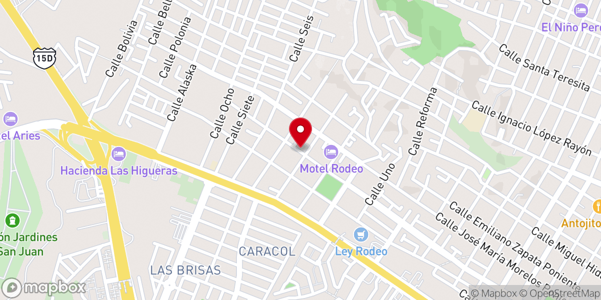 Map showing location of Centro Cristiano de Tepic