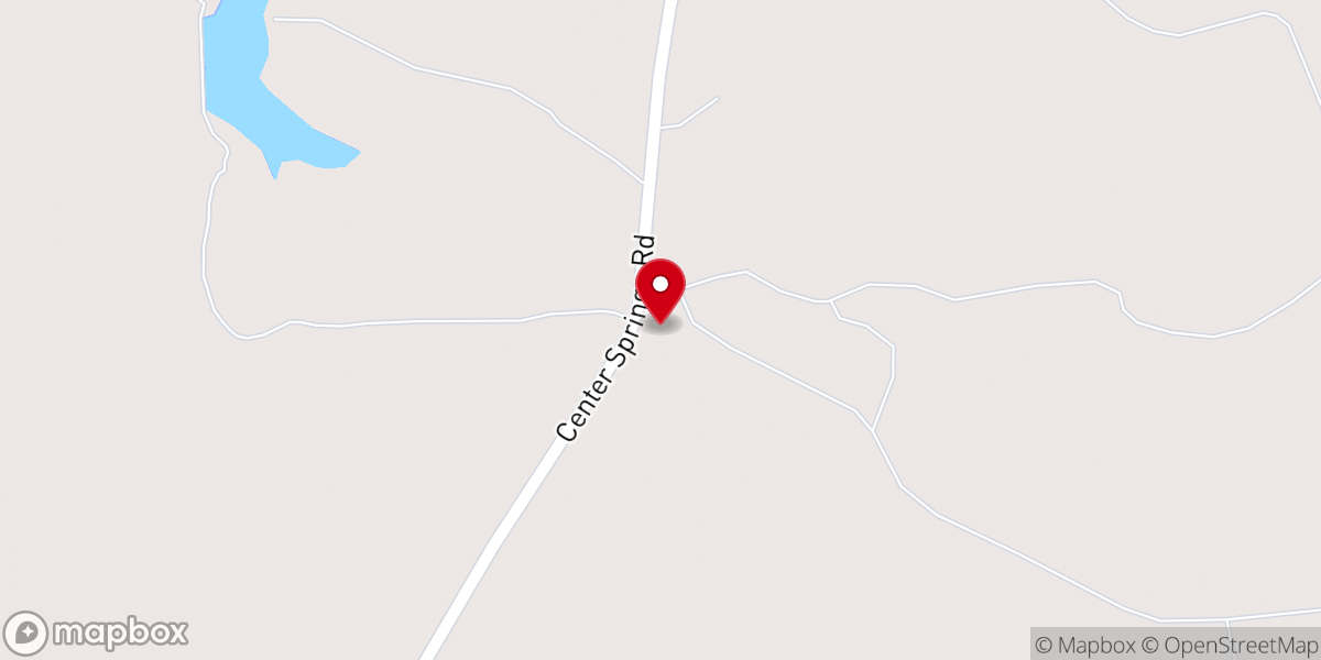 Map showing location of Simmon Ridge Baptist Church