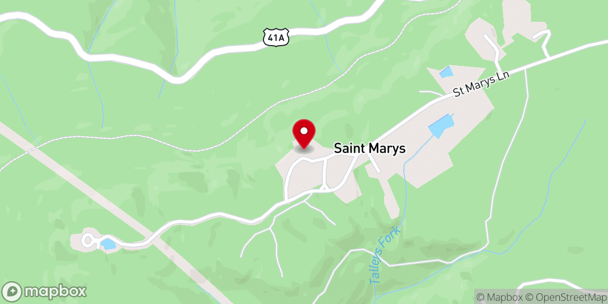 Map showing location of St. Mary's Sewanee : The Ayres Center for Spiritual Development