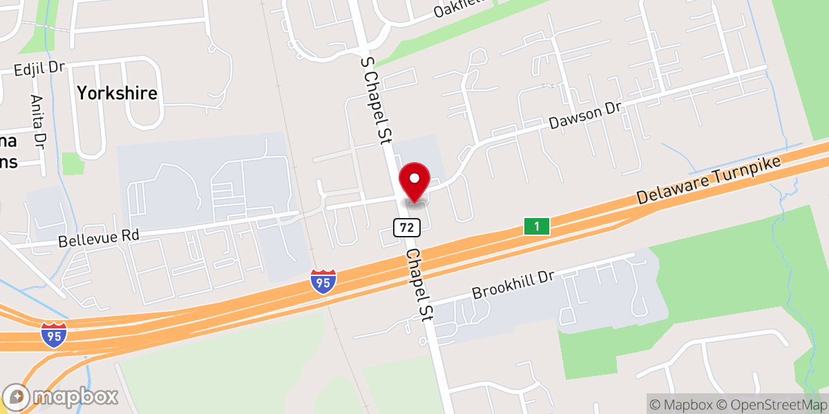 Map showing location of RCCG Amazing Grace Chapel Newark, DE