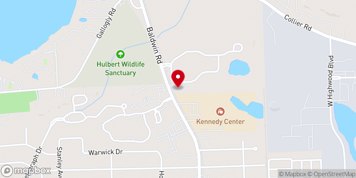 Map showing location of First Free Will Baptist Church