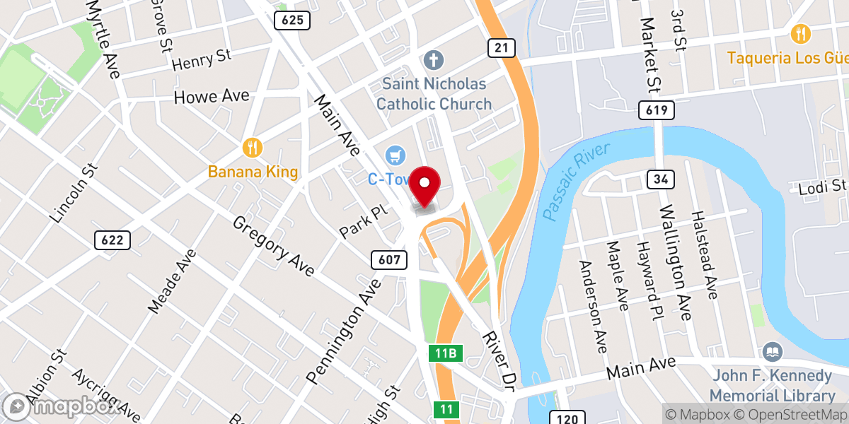 Map showing location of Salvation Army