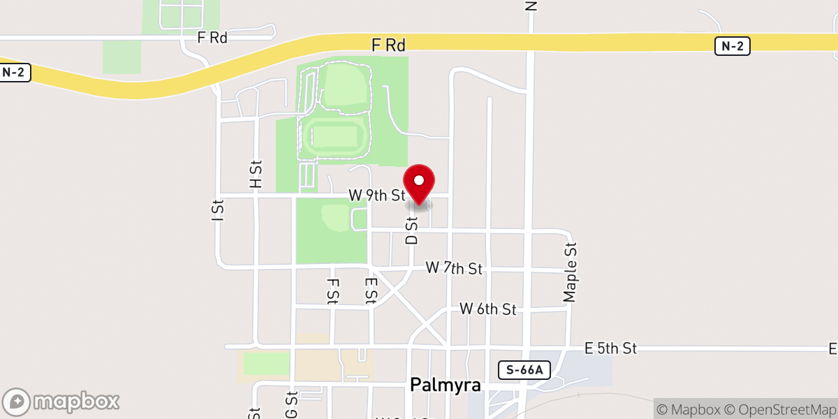 Map showing location of Saint Leo's Catholic Church, Palmyra