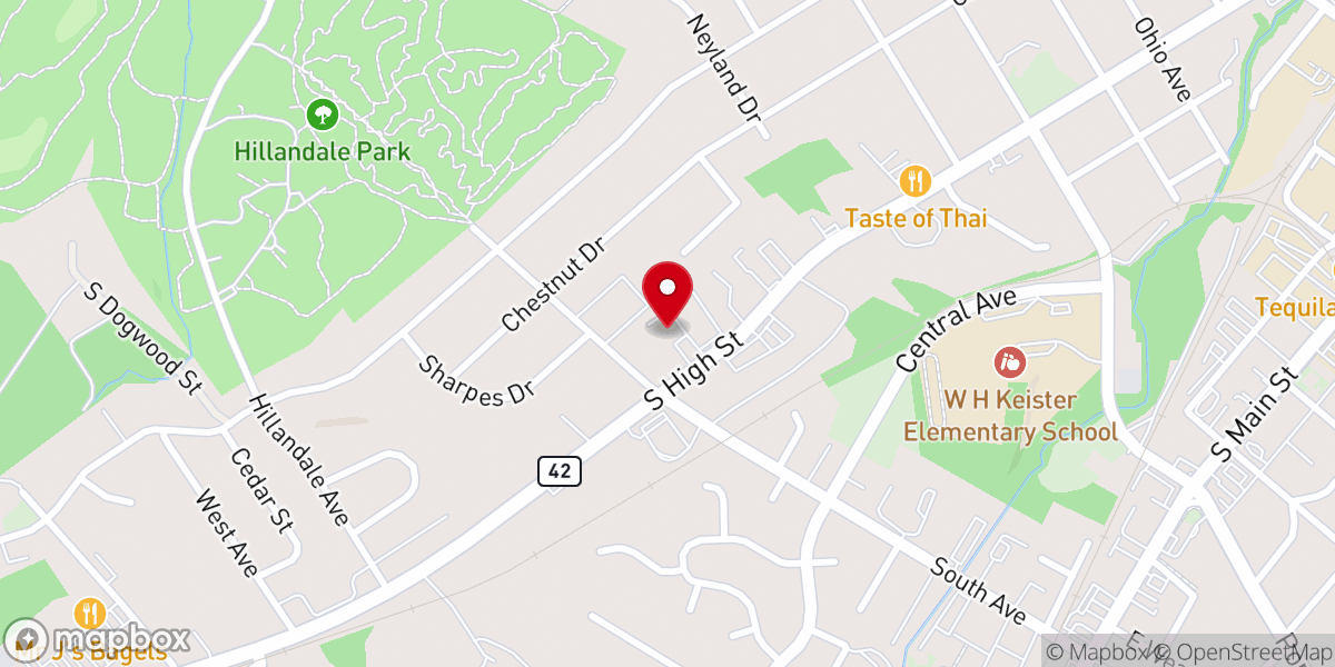 Map showing location of Eastside Church