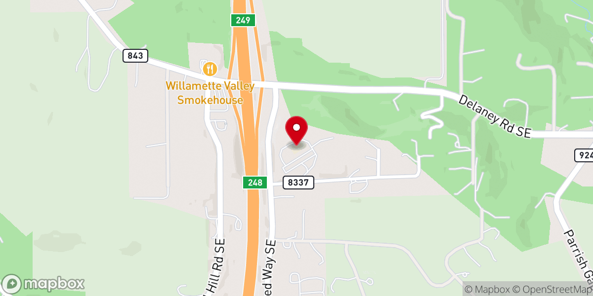 Map showing location of Church on the Hill