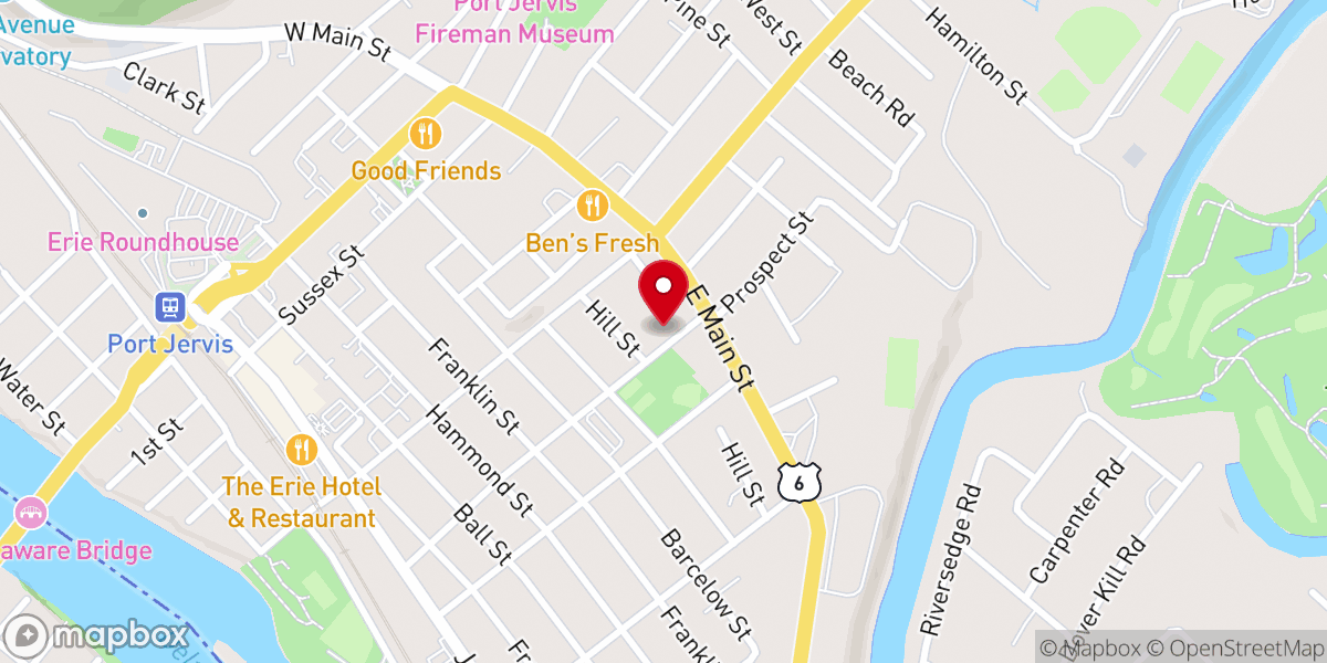 Map showing location of Recap Port Jervis Headstart