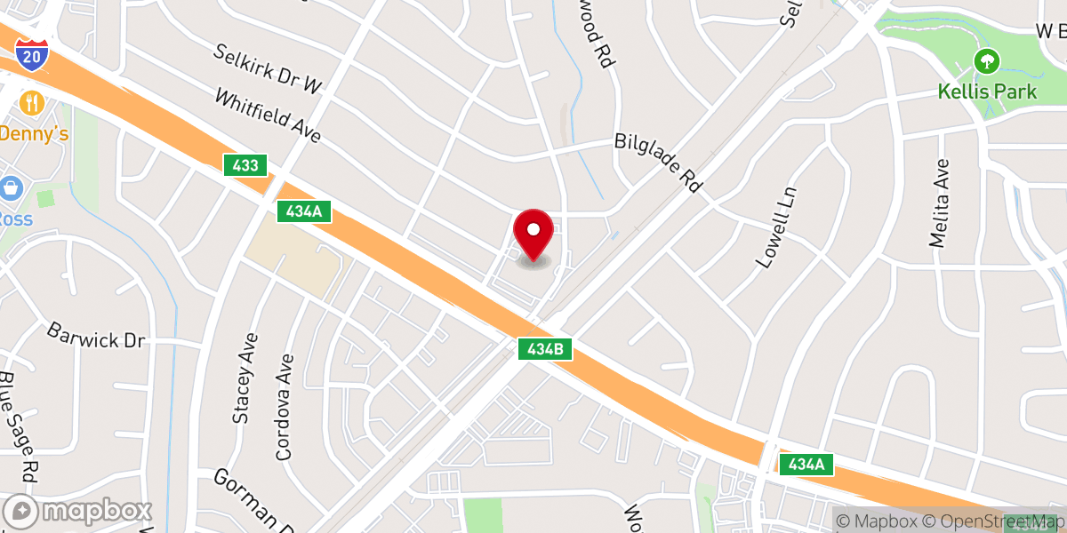 Map showing location of Southcliff Baptist Church