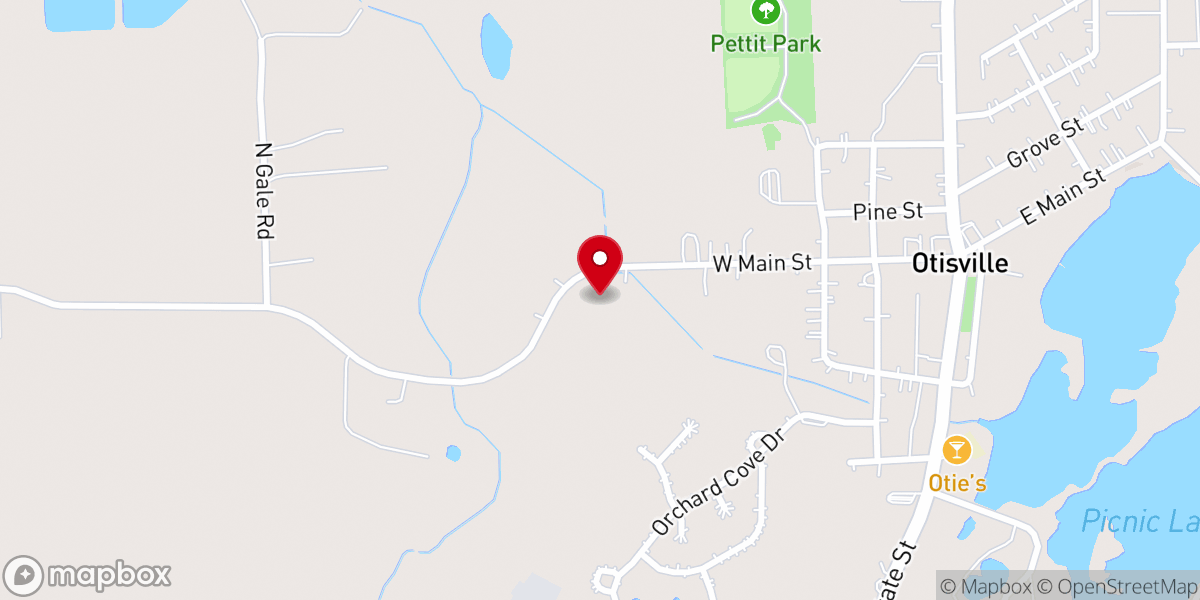 Map showing location of Community Baptist Church