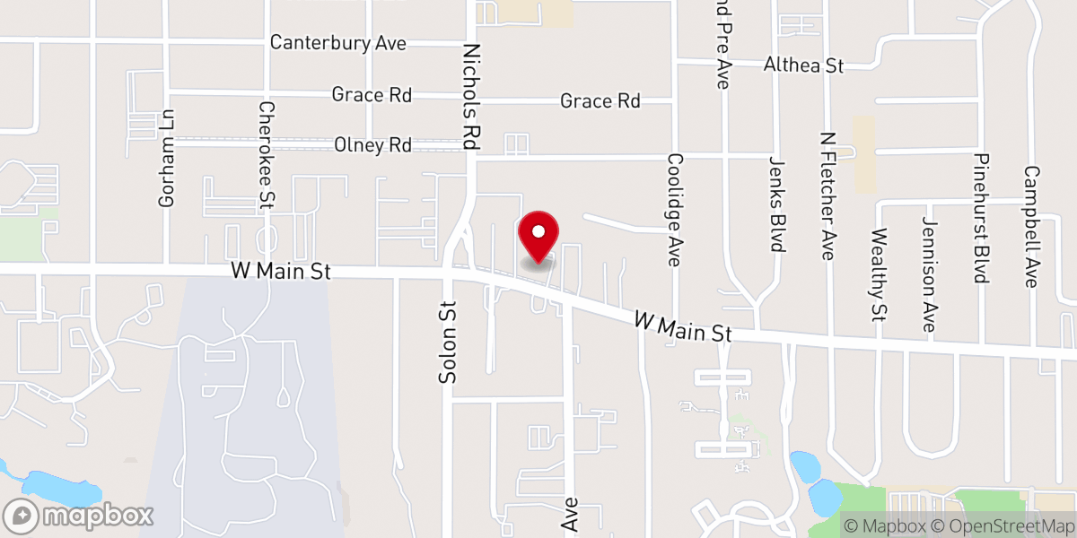 Map showing location of Immanuel Lutheran Church