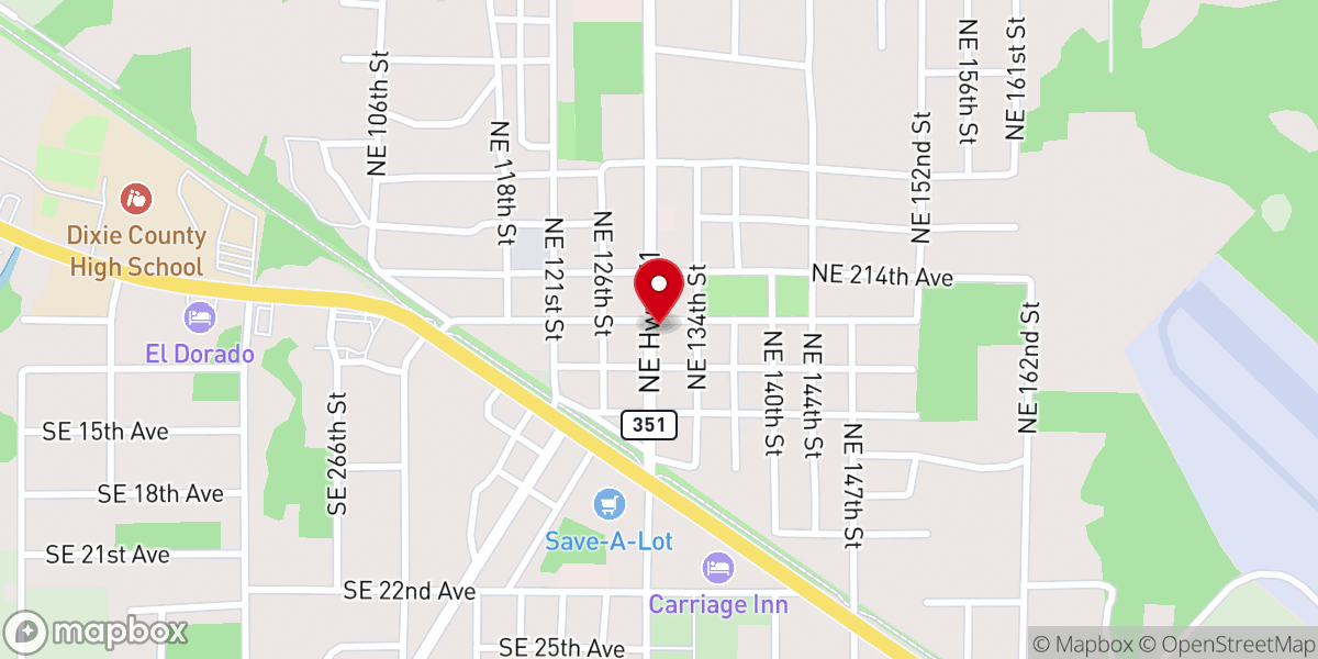 Map showing location of United Christian Services of Dixie