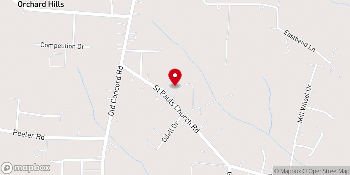 Map showing location of St Paul's Lutheran Church