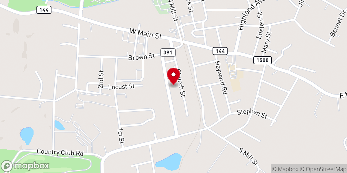 Map showing location of Lighthouse Mission Church