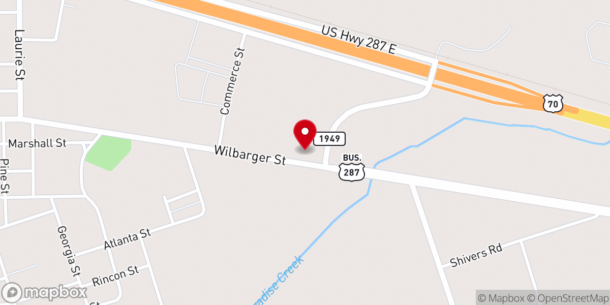 Map showing location of Vernon Karen Baptist Church