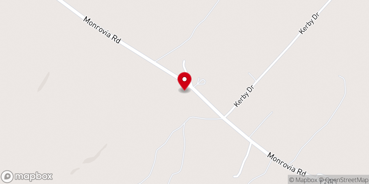 Map showing location of Calvary Baptist Church