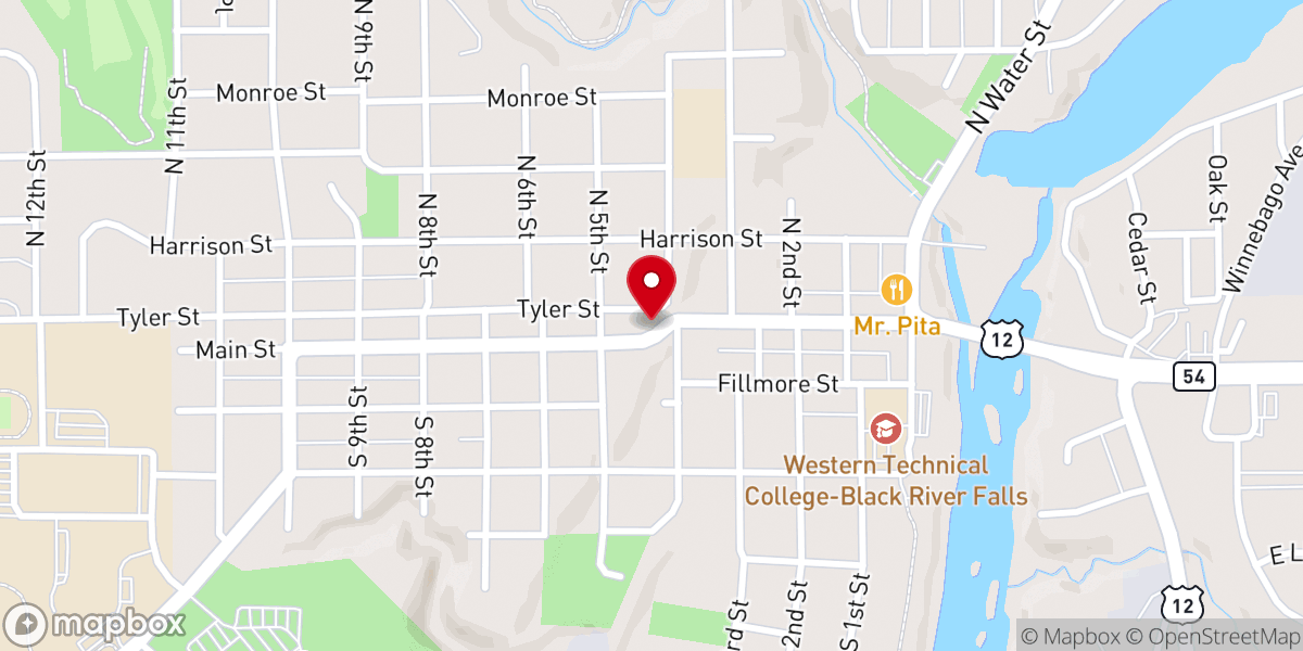 Map showing location of St. Joseph Catholic Church