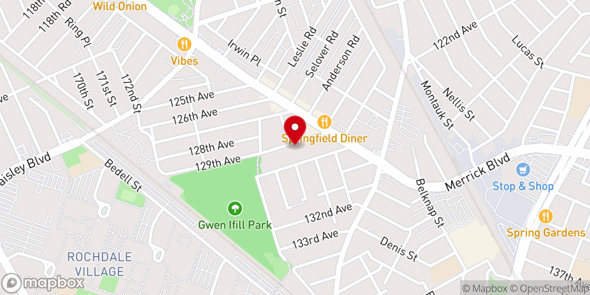 Map showing location of Springfield Community Church