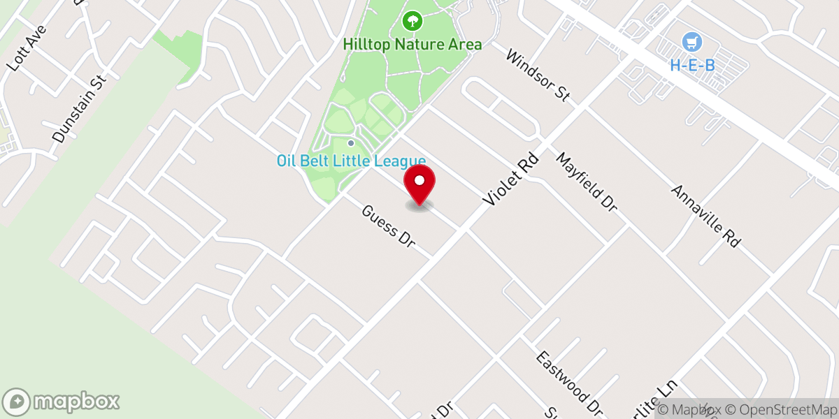 Map showing location of Annaville Baptist Church