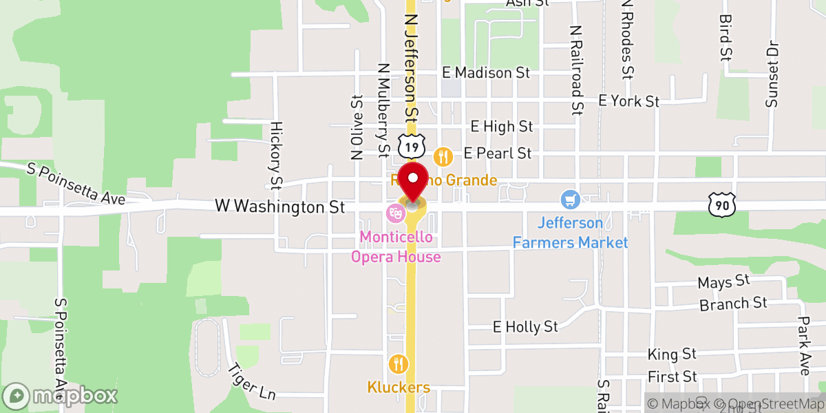 Map showing location of Sweet Field Missionary Baptist